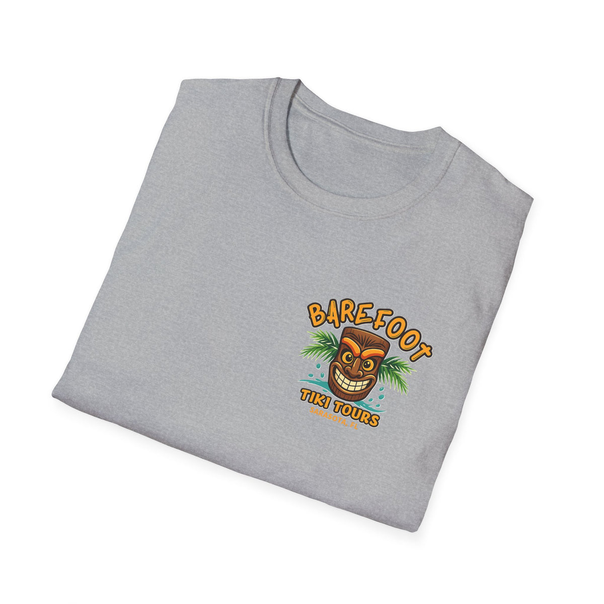 T-Shirt — Barefoot Tiki Tours Graphic Tee (Sarasota, FL)