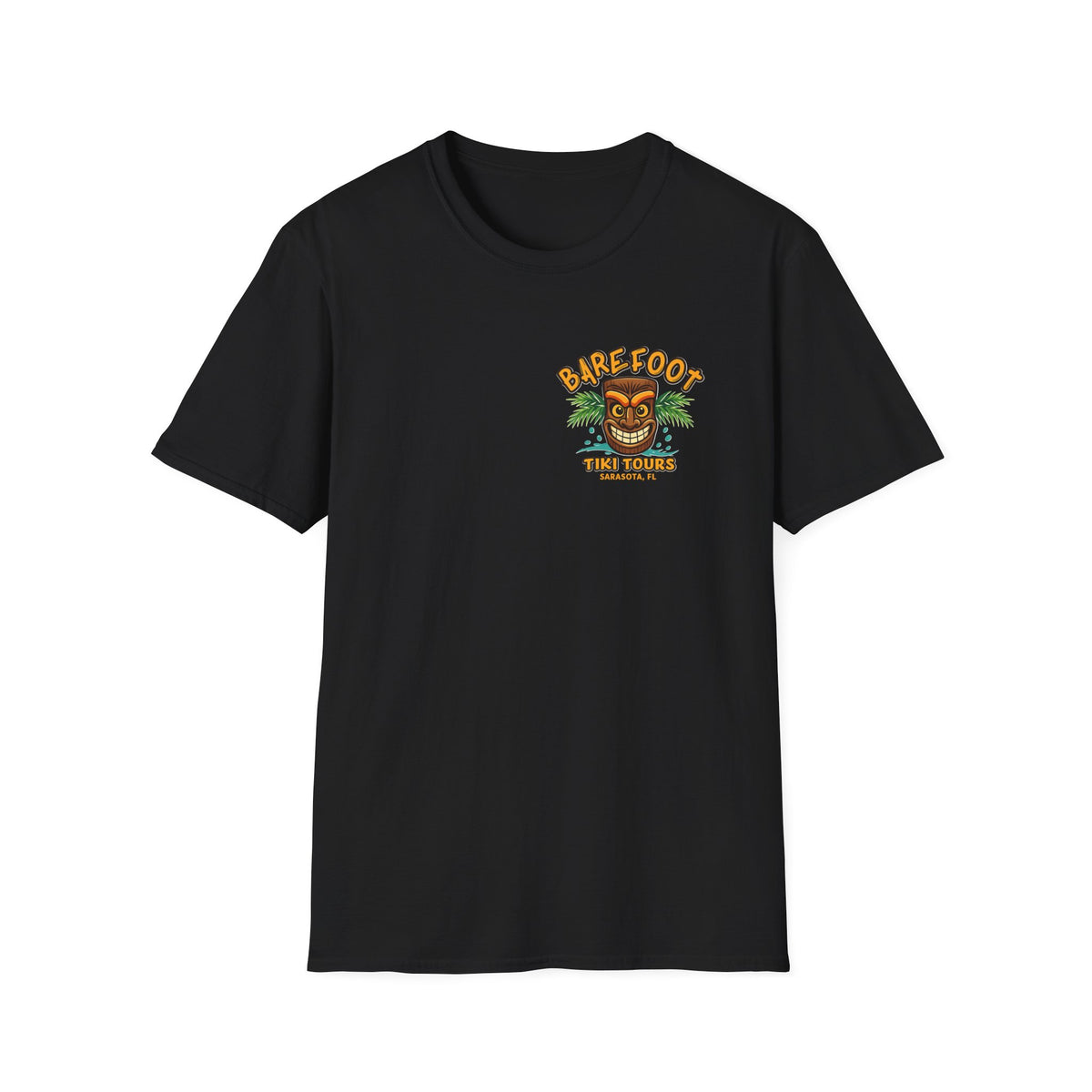 T-Shirt — Barefoot Tiki Tours Graphic Tee (Sarasota, FL)