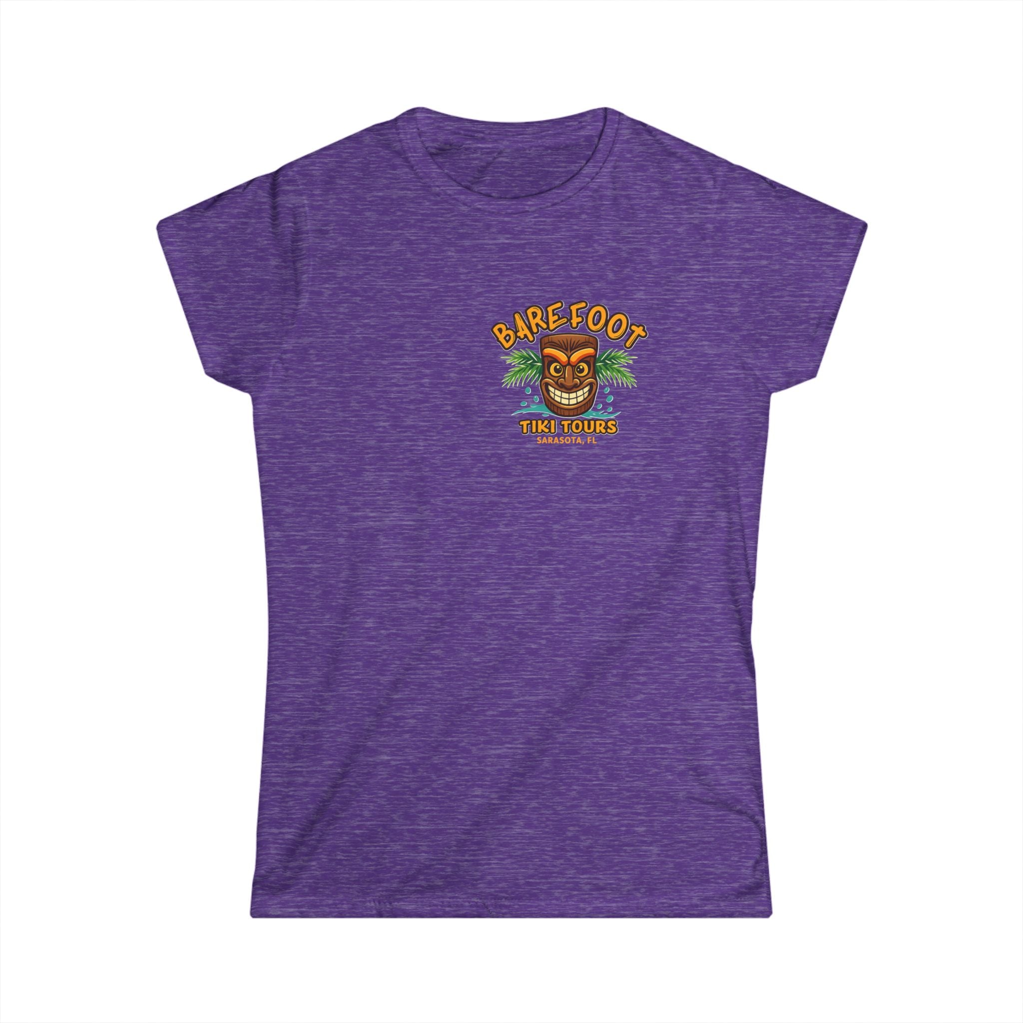 Barefoot Tiki Women's Softstyle Tee - Boat illustration