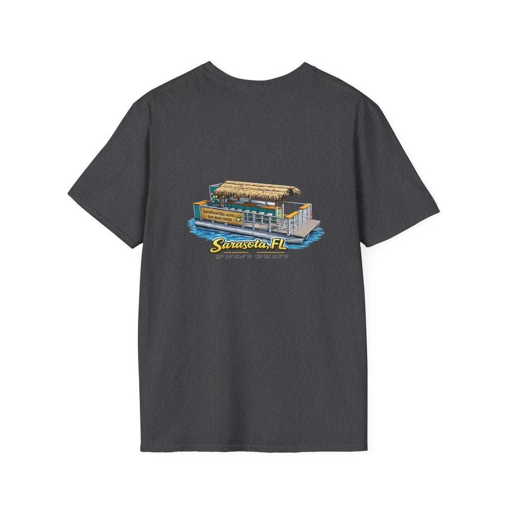 Barefoot Tiki Tours Graphic Tee - Illustration on Back