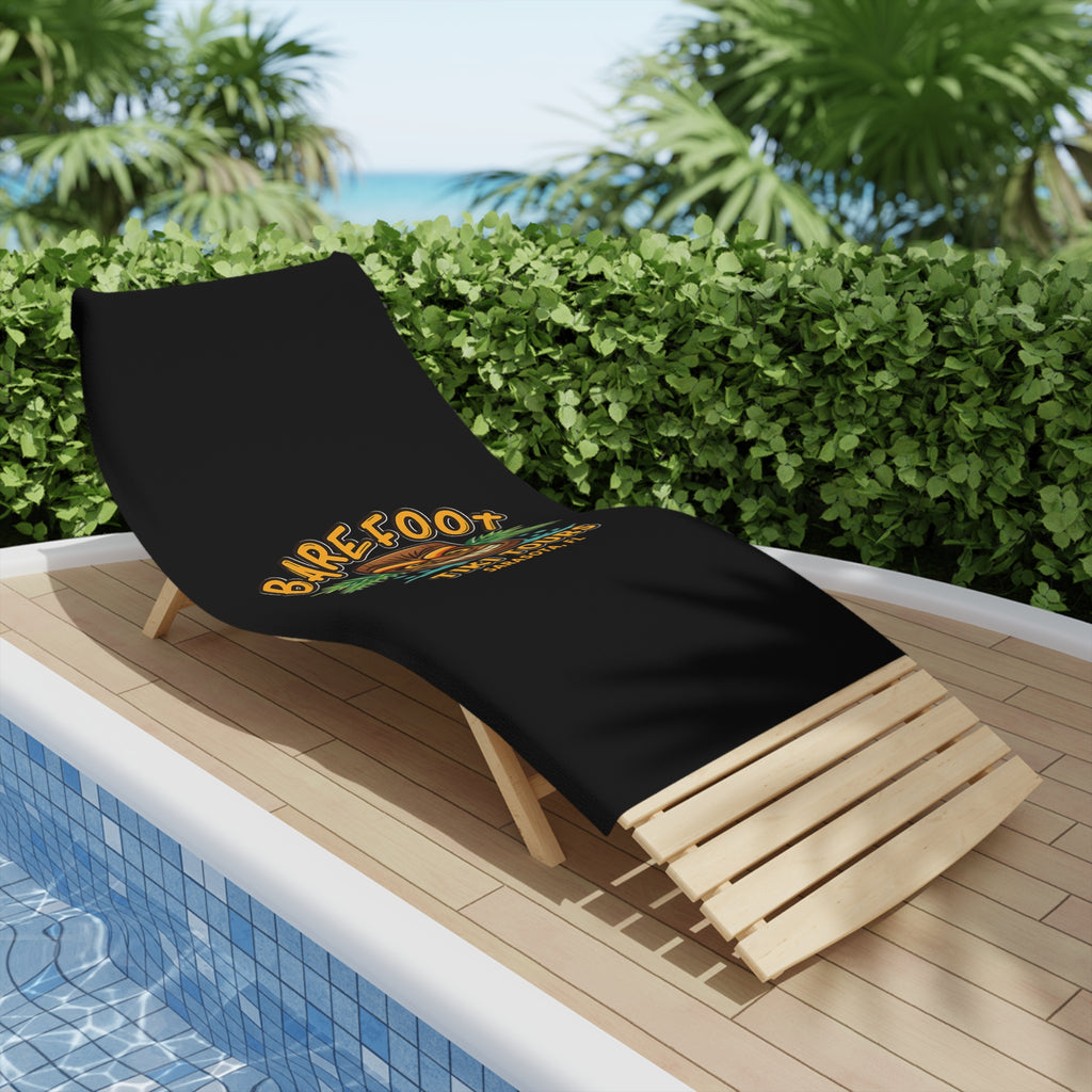 Tiki Beach Towel — 'Barefoot Tiki Tours Sarasota, FL' Tropical Beach Towel