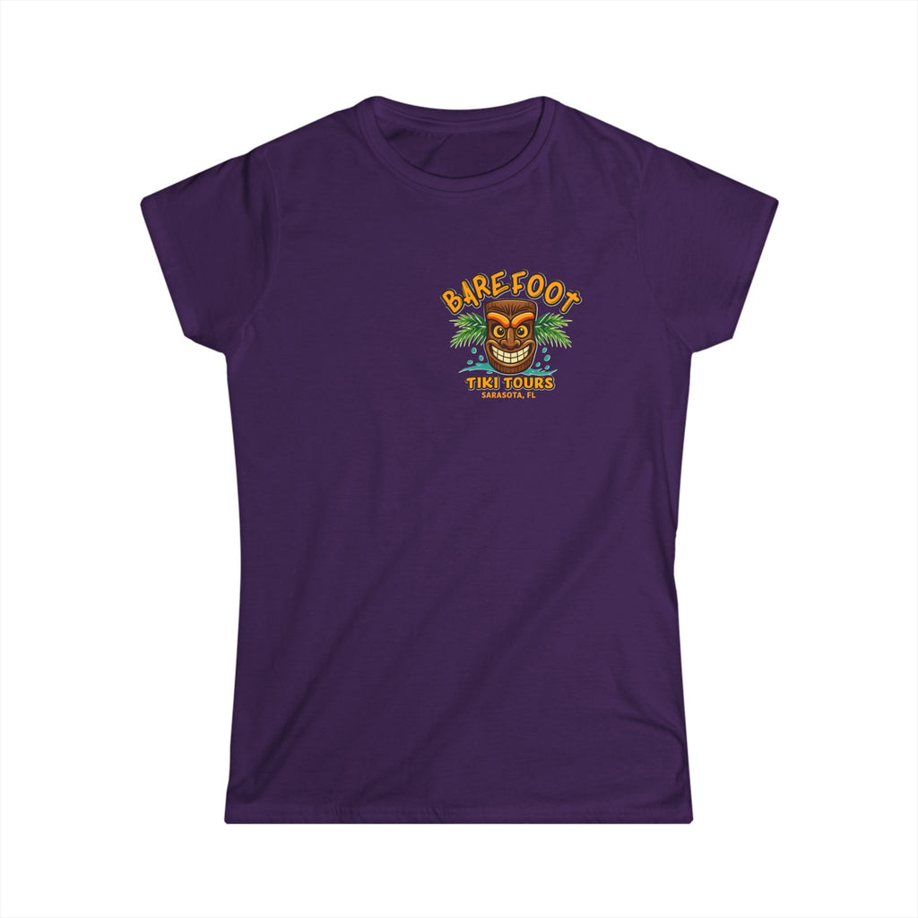 Barefoot Tiki Women's Softstyle Tee - Boat illustration