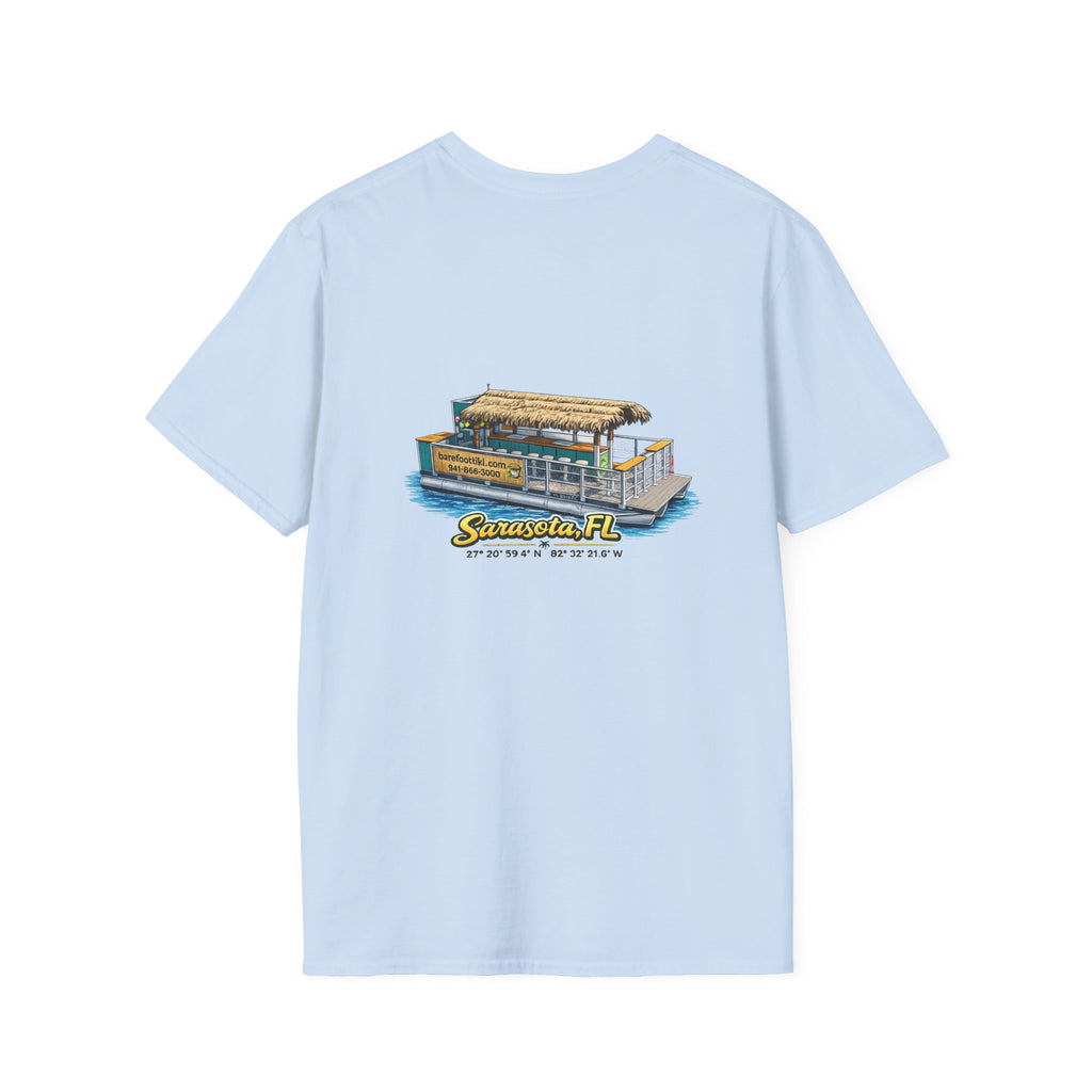Barefoot Tiki Tours Graphic Tee - Illustration on Back