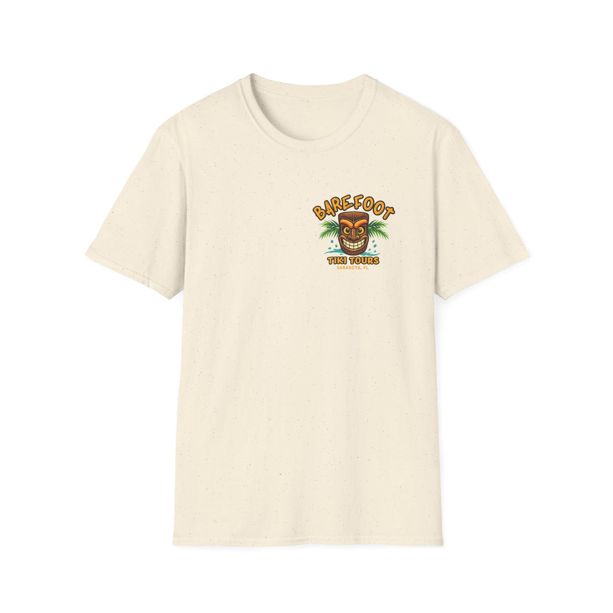 T-Shirt — Barefoot Tiki Tours Graphic Tee (Sarasota, FL)