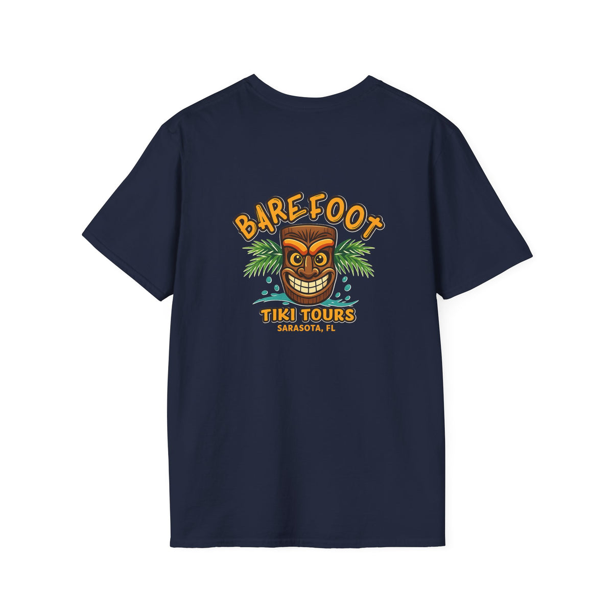 T-Shirt — Barefoot Tiki Tours Graphic Tee (Sarasota, FL)