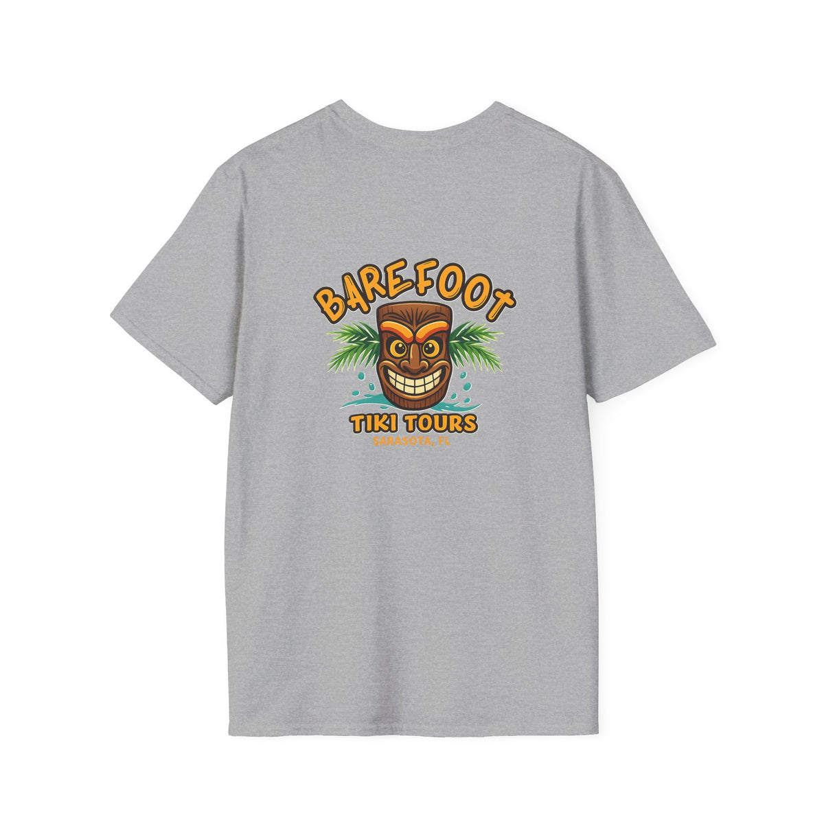 T-Shirt — Barefoot Tiki Tours Graphic Tee (Sarasota, FL)