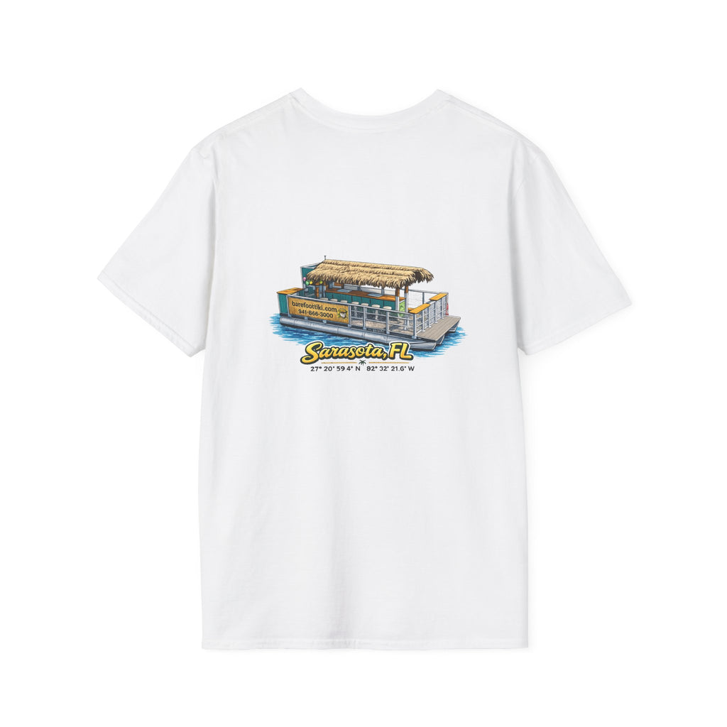 Barefoot Tiki Tours Graphic Tee - Illustration on Back