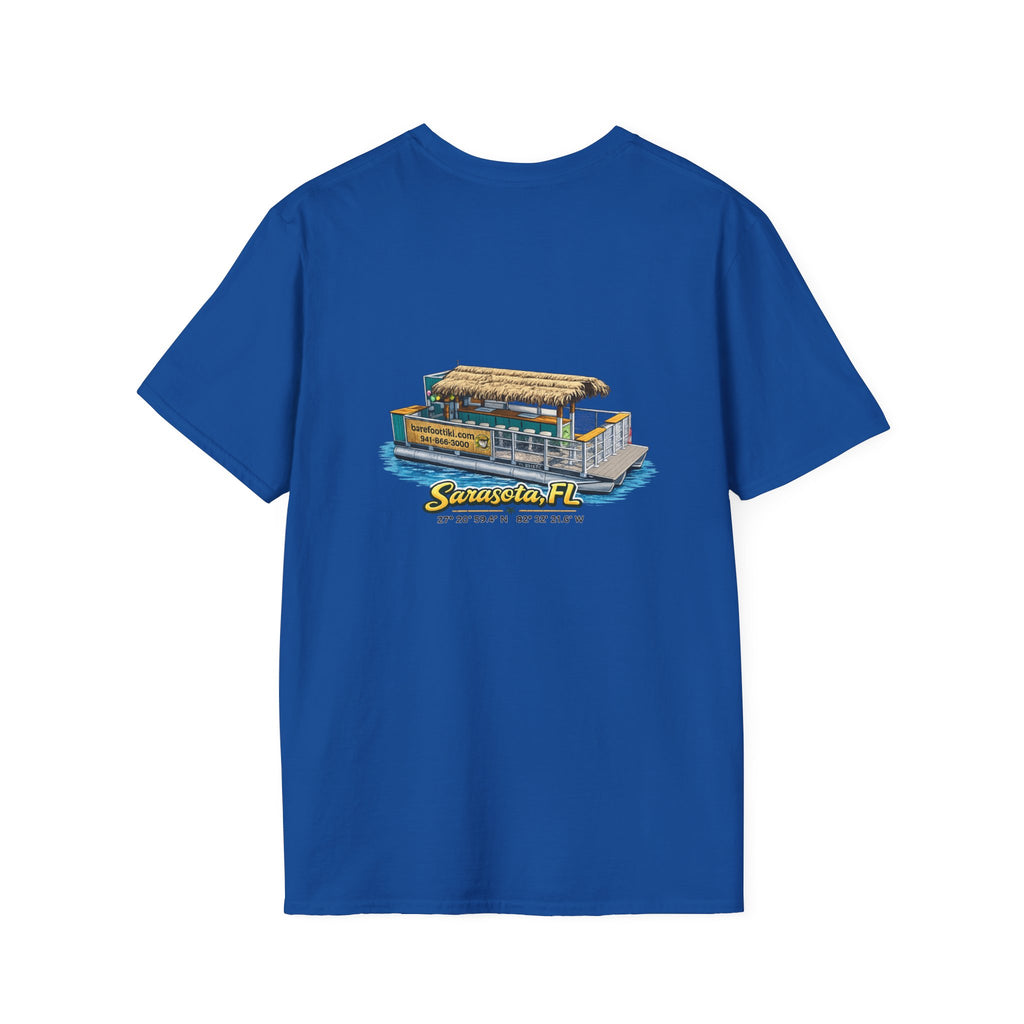 Barefoot Tiki Tours Graphic Tee - Illustration on Back