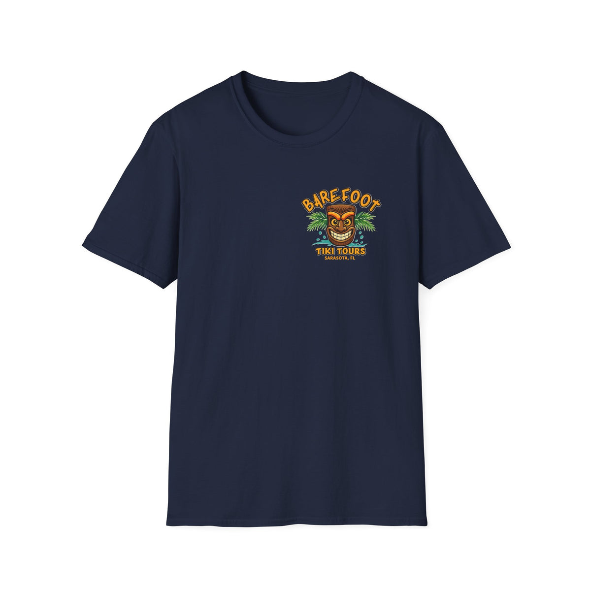 T-Shirt — Barefoot Tiki Tours Graphic Tee (Sarasota, FL)