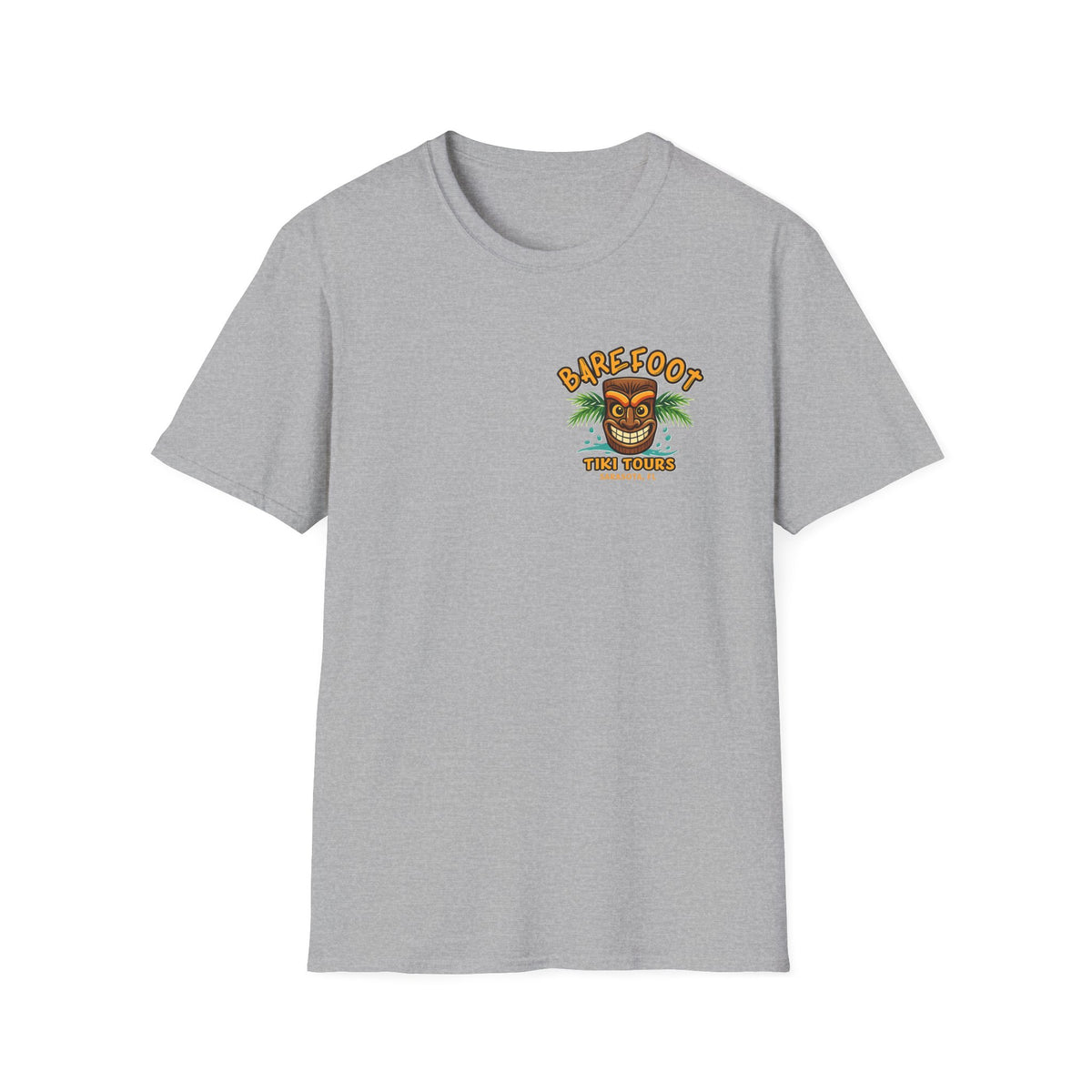 T-Shirt — Barefoot Tiki Tours Graphic Tee (Sarasota, FL)