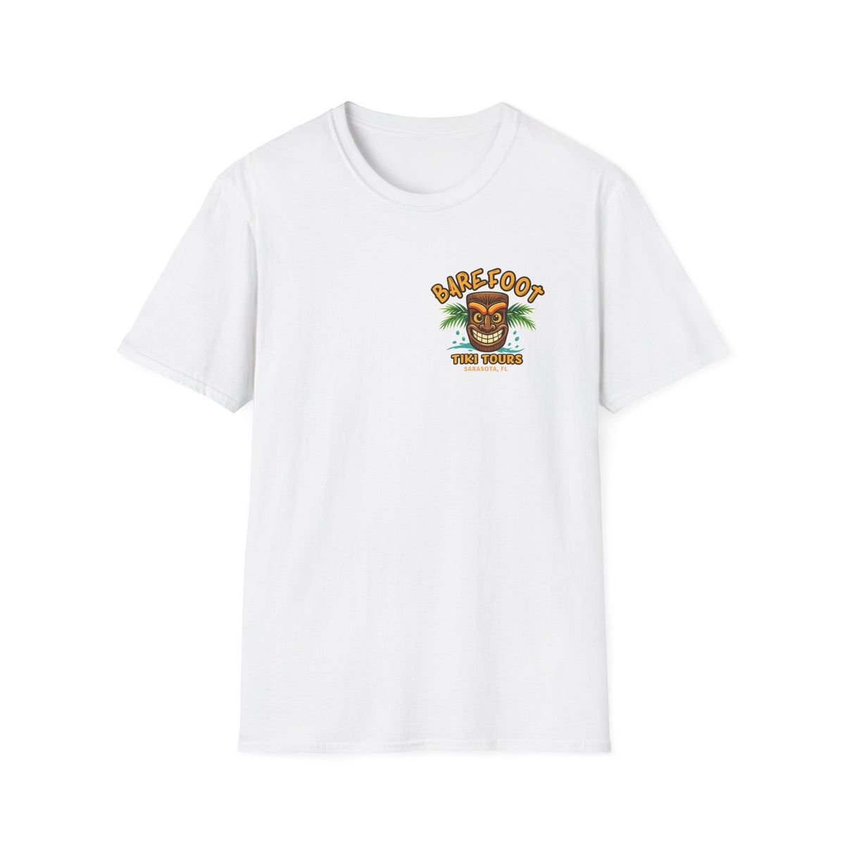 T-Shirt — Barefoot Tiki Tours Graphic Tee (Sarasota, FL)