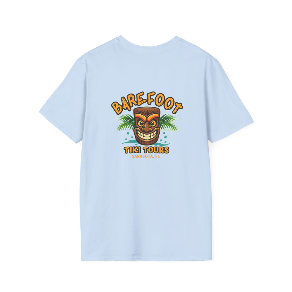 T-Shirt — Barefoot Tiki Tours Graphic Tee (Sarasota, FL)